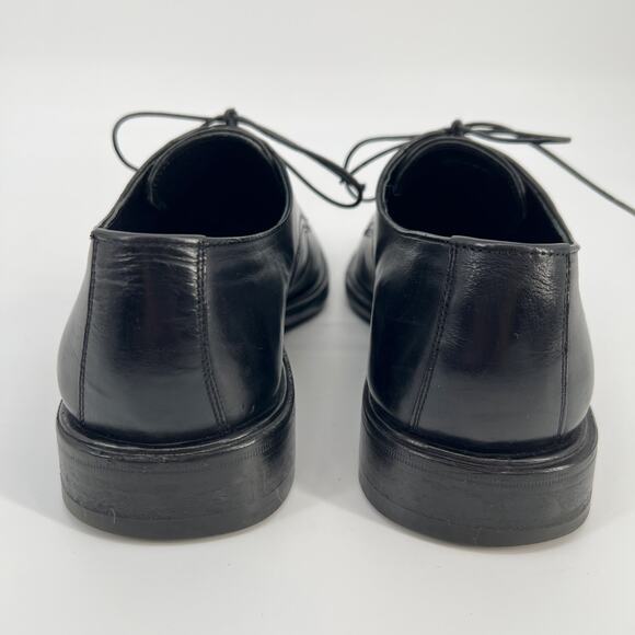 To Boot New York Mens Oxford Dress Shoe 8 Apron Toe Lace Up Black Leather Italy - Picture 5 of 11